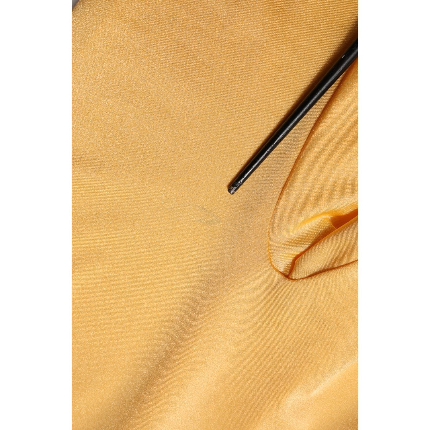 Dolce & Gabbana Gold Yellow Stretch Long Sleeve Bodysuit Dress