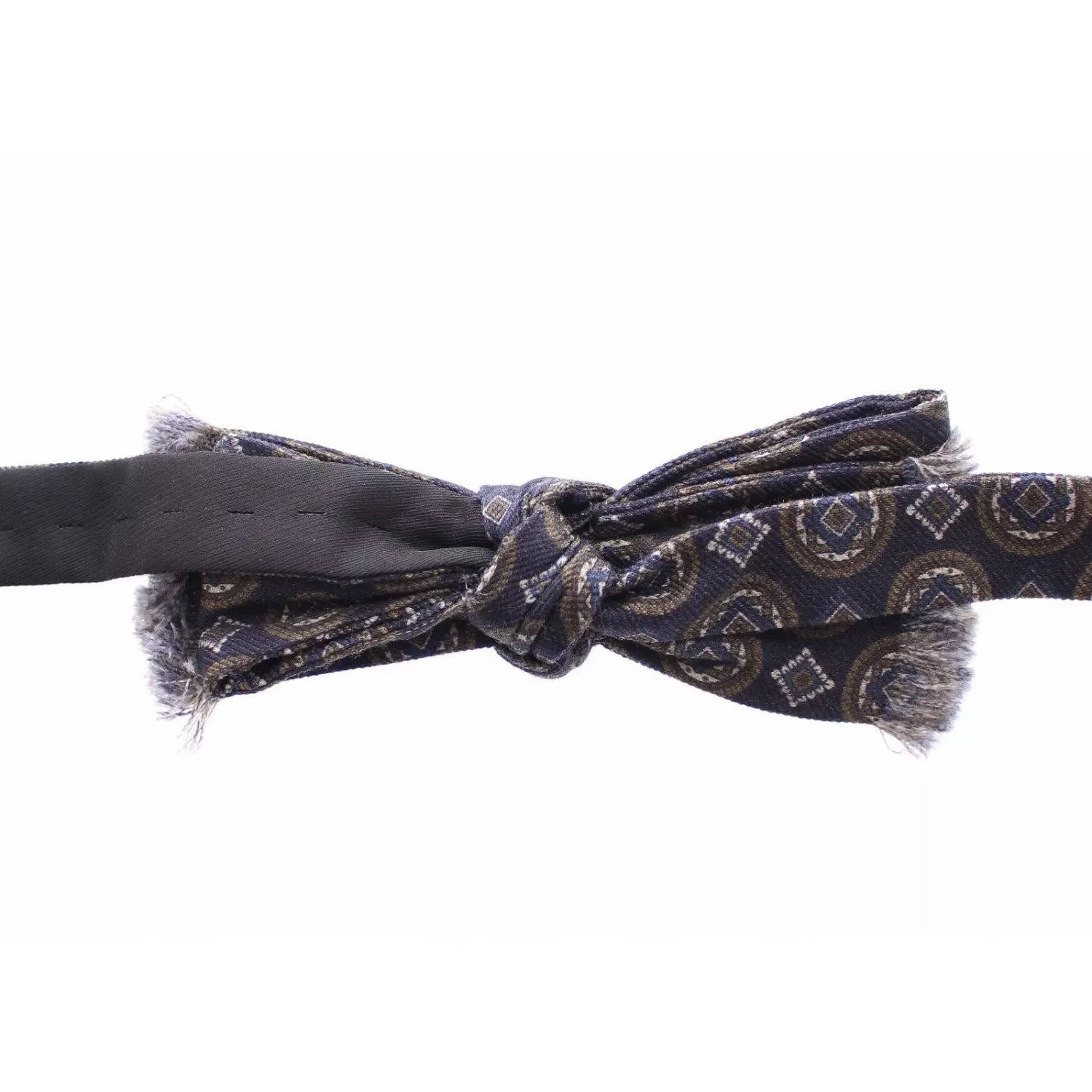 Dolce & Gabbana Blue Silk Baroque Fantasi Tied Bow Tie Papillon