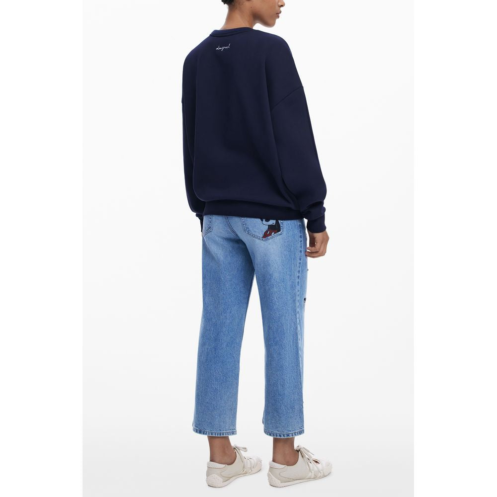 Desigual Blue Cotton Sweatshirt