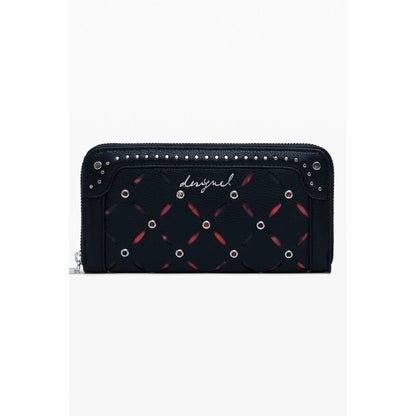 Desigual Black Polyethylene Women Wallet with chic design and ample compartments for modern trendsetters
