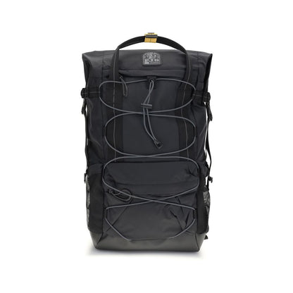 Parajumpers Black Polyamide Backpack with zippered closure and multiple pockets featuring padded laptop compartment.