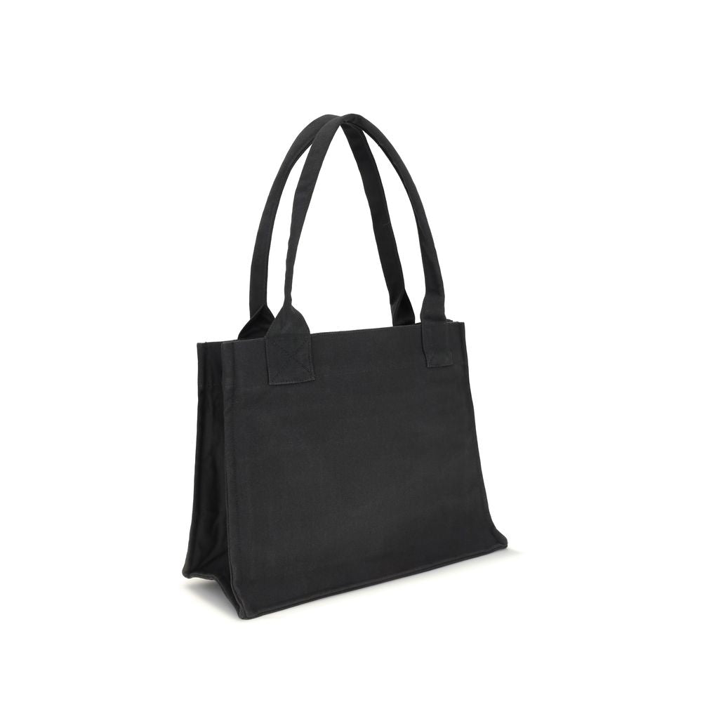 Ganni Black Cotton Shoulder Bag