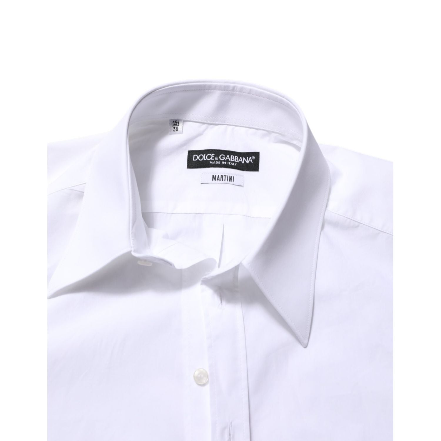 Dolce & Gabbana White Cotton MARTINI Men Formal Dress Shirt