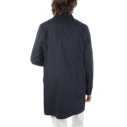 Aquascutum Blue Cotton Men's Raincoat