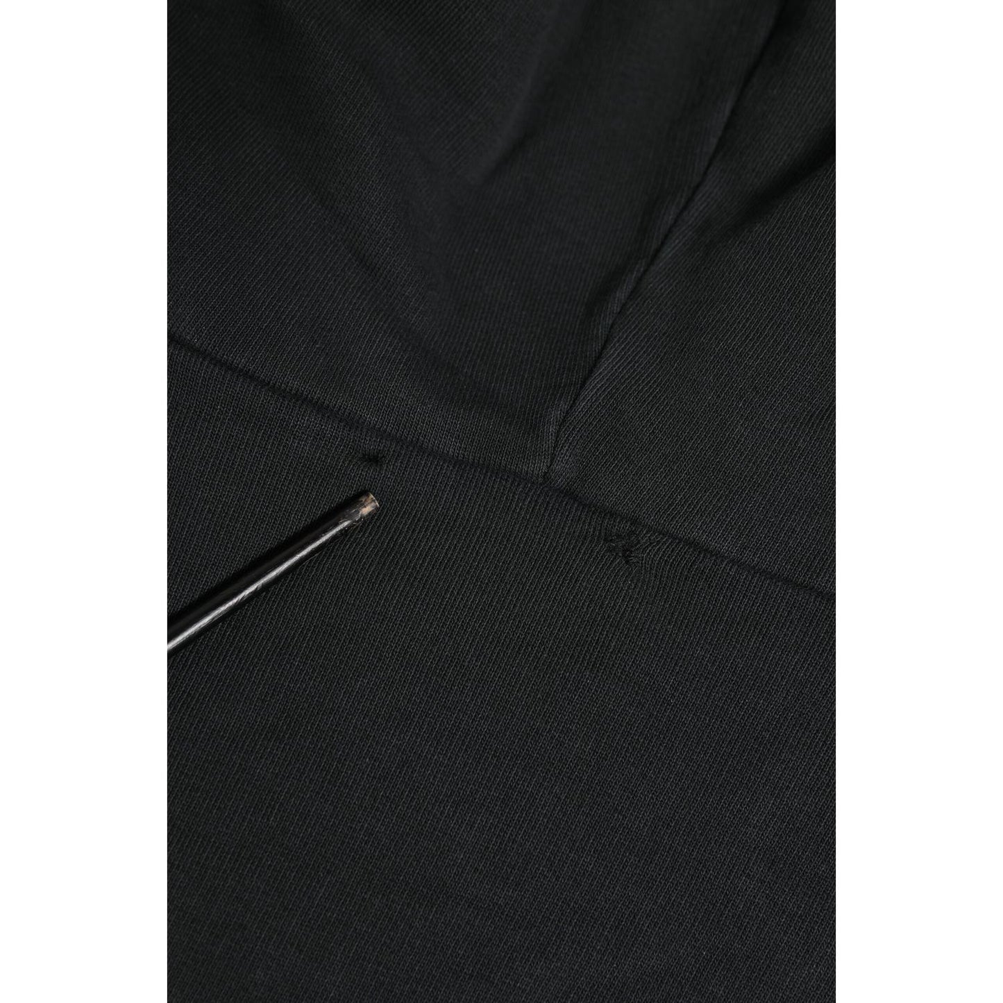 Dolce & Gabbana Black Logo FullZip Hooded Sweatshirt Sweater