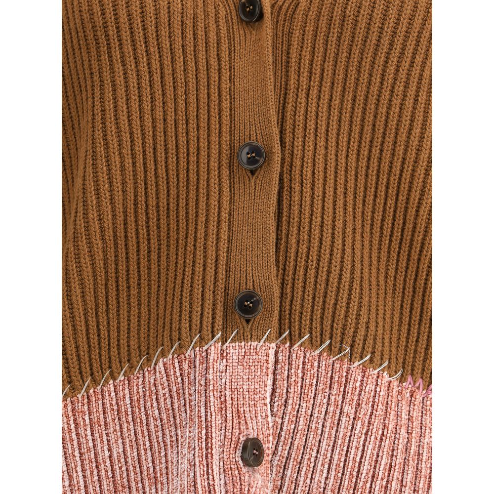 Marni Brown Viscose Cardigan