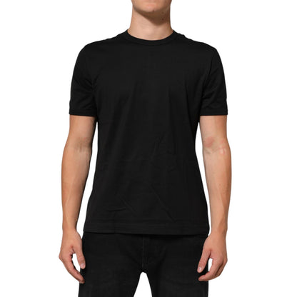 Dolce & Gabbana Black Goodluck 2021 Cotton Crew Neck T-shirt