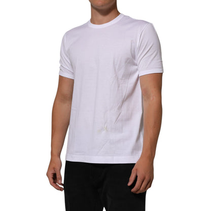 Dolce & Gabbana White Goodluck 2021 Cotton Crew Neck T-shirt