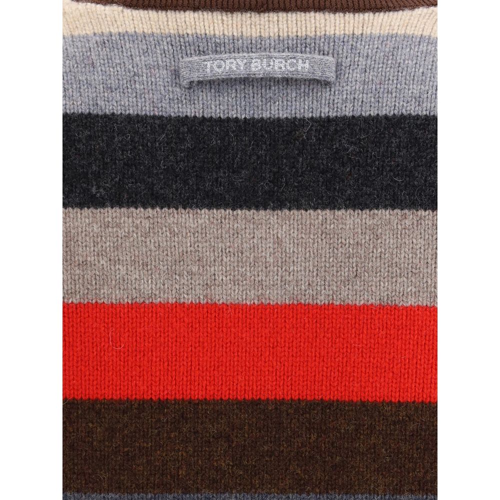 Tory Burch Multicolor Merino Wool Turtleneck