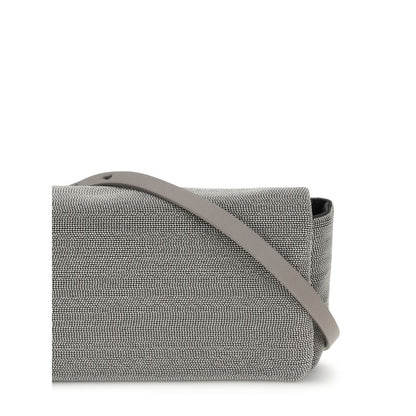 Brunello Cucinelli Gray Leather Shoulder Bag