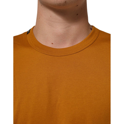 Dolce & Gabbana Golden Brown Crew Neck Short Sleeve T-shirt
