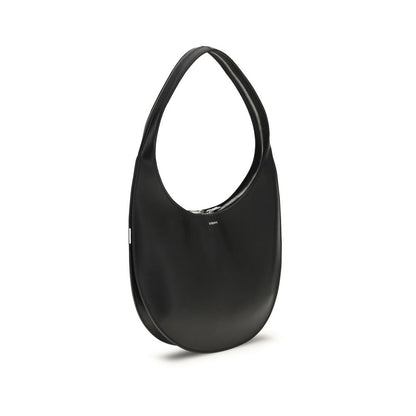 Coperni Black Calf Leather Bos Taurus Shoulder Bag with sleek design and logo embellishment.