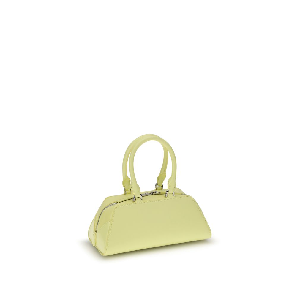 Givenchy Yellow Calf Leather Bos Taurus Handbag with structured design and removable shoulder strap.