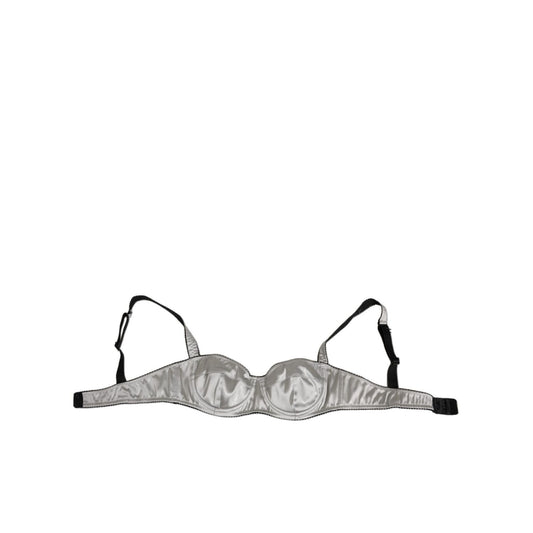 Dolce & Gabbana Gray Acetate Stretch Balconcino Bra Underwear