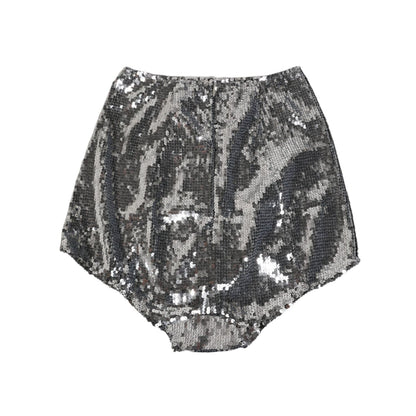 Dolce & Gabbana Silver Nylon Sequined Slip Girdle Panty Underwear