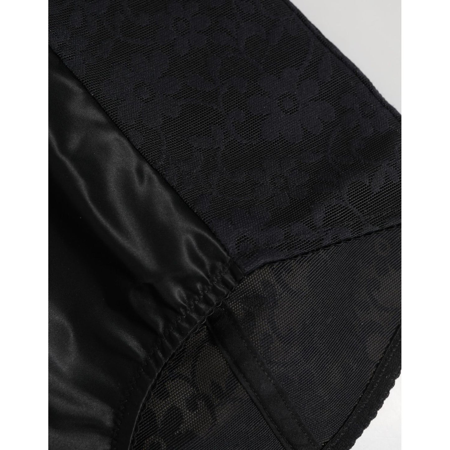 Dolce & Gabbana Black Nylon High Waist Short Panty Underwear
