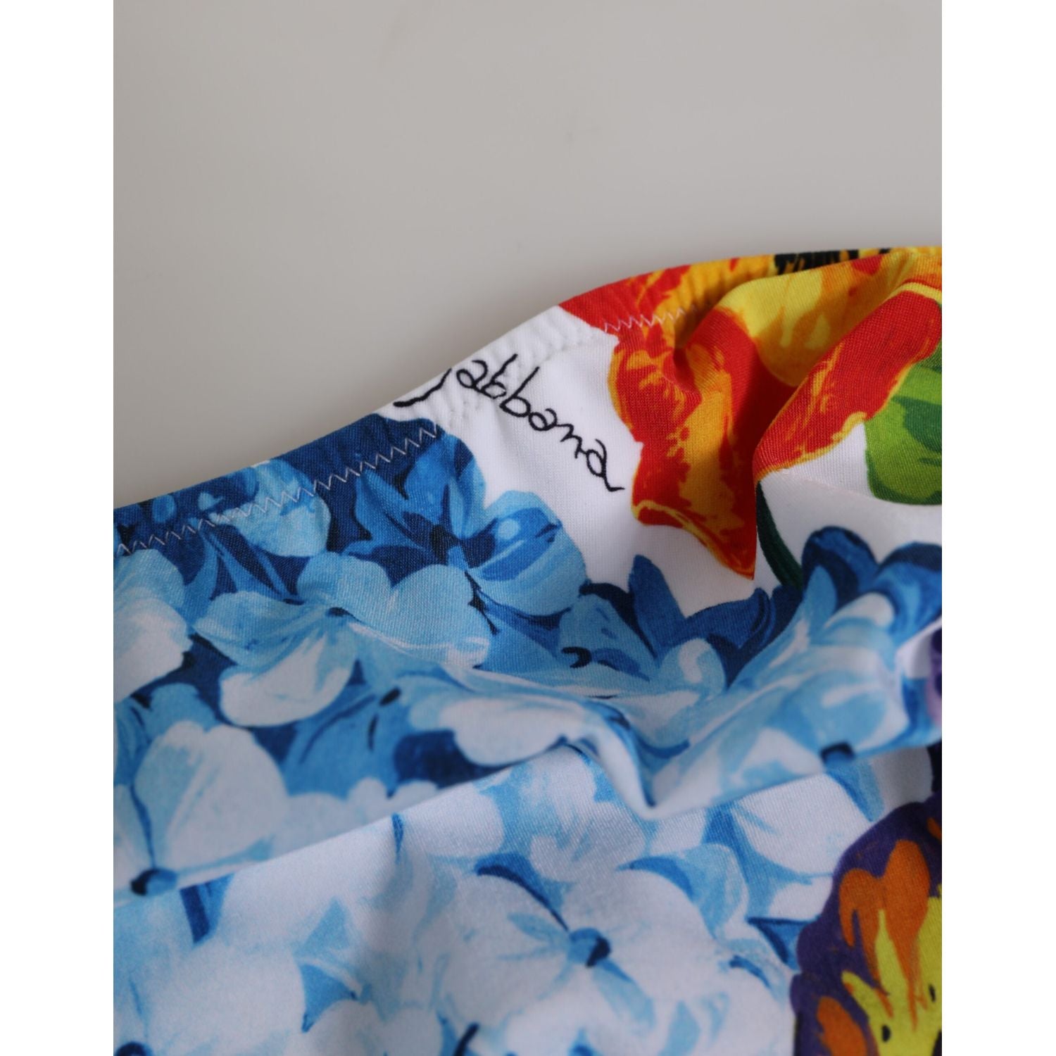 Dolce & Gabbana White Floral Swimsuit 2 Piece Top Bottom Swimwear