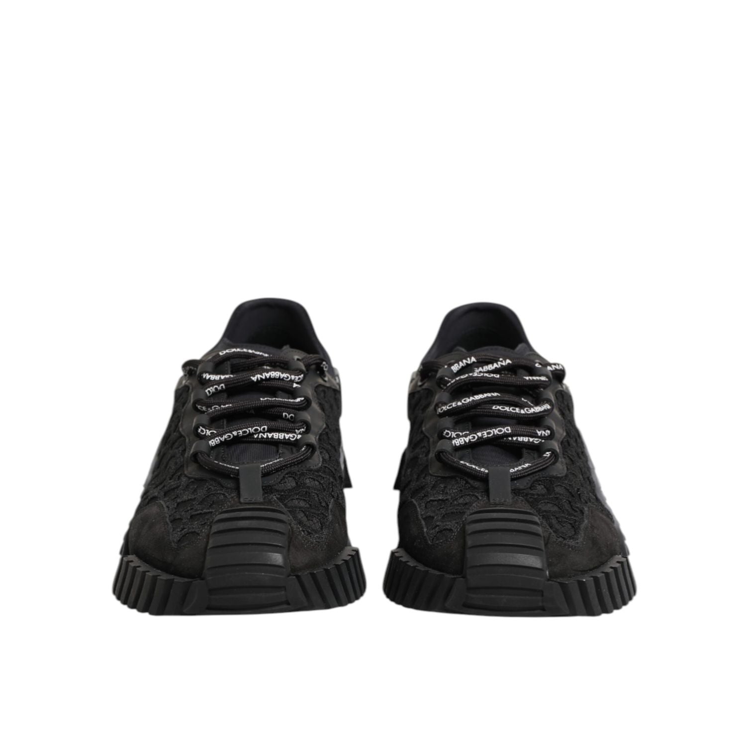 Dolce & Gabbana Black Logo Lace Low Top NS1 Sneaker Shoes