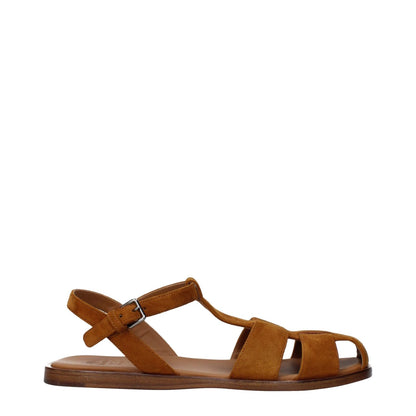 Church's Brown Leather Sandals, suede design, MPN DX01139HVF0AEY, code F84583.