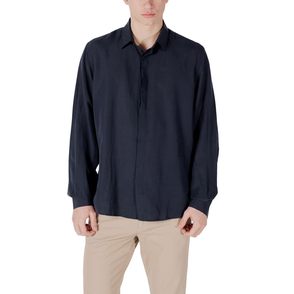Antony Morato Blue Lyocell Shirt