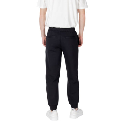 Armani Exchange Black Cotton Joggers (Workout Pants)