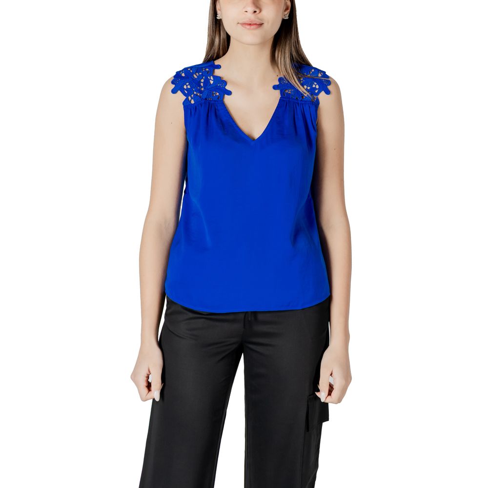 Morgan De Toi Blue Polyester Tank Tops