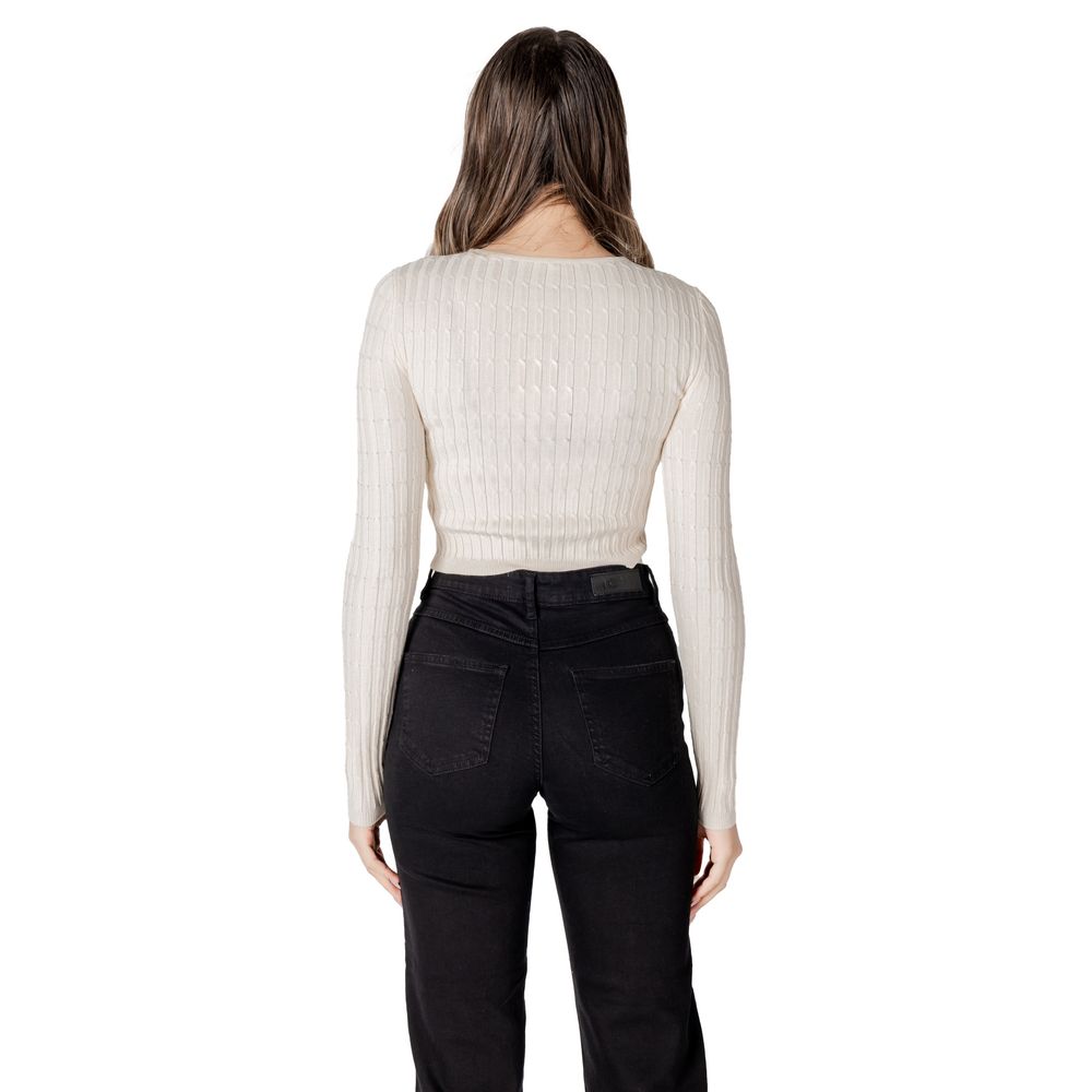 Only Beige Marabou Sweatshirt