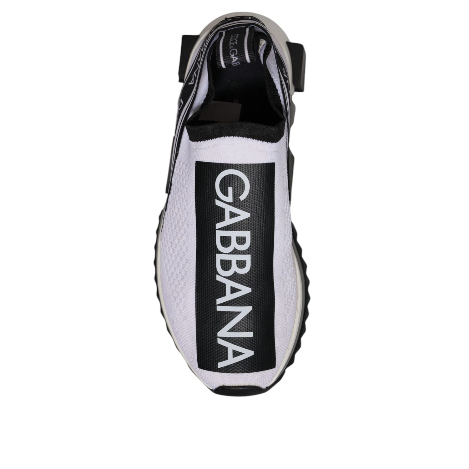 Dolce & Gabbana Black White Slip On Sorrento Sneakers Shoes