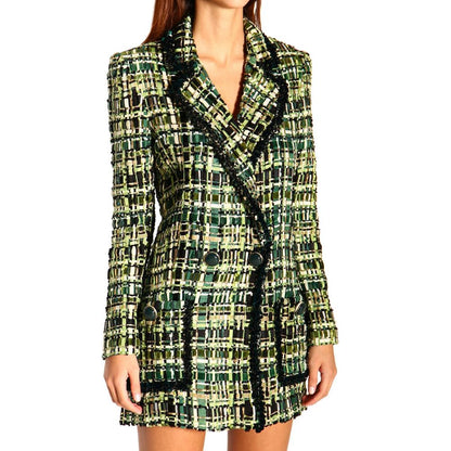 Elisabetta Franchi Green Viscose Women Blazer