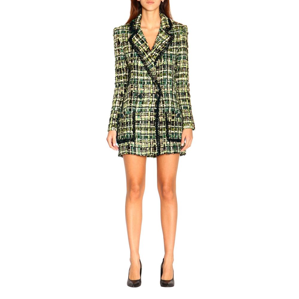 Elisabetta Franchi Green Viscose Women Blazer