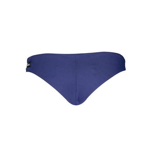 Karl Lagerfeld Blue Elastane Swimwear, swim briefs with lined interior, contrasting details, and logo.
