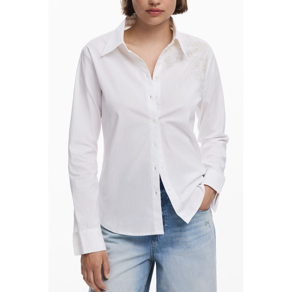 Desigual White Cotton Women Shirt