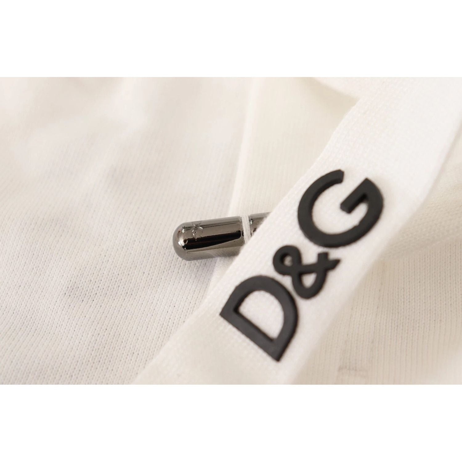 Dolce & Gabbana White Cotton Logo Patch Sweatpants Jogging Pants