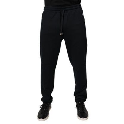 Dolce & Gabbana Blue Cotton Jogger Jogging Men Trouser Pants