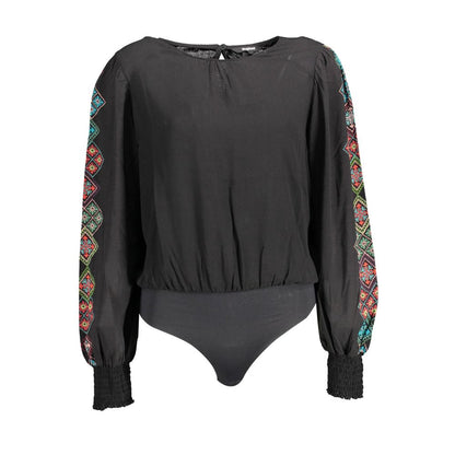 Desigual Black Elastane Bodysuit