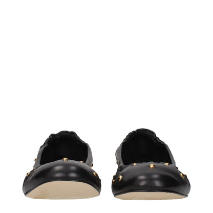 Chloé Black Leather Ballet Flats