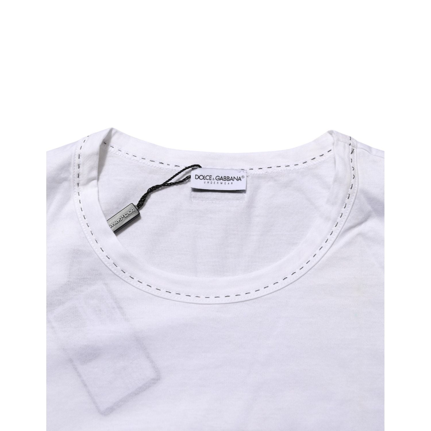 Dolce & Gabbana White Cotton Crew Neck Underwear Tee T-shirt
