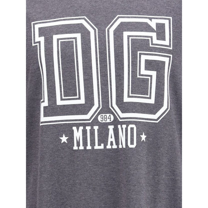 Dolce & Gabbana Gray Cotton T-Shirt