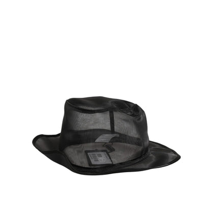 Dolce & Gabbana Black Silk Mesh Bucket Men Fisherman Cap Hat