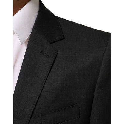 Dolce & Gabbana Black Single Breasted Men Coat MARTINI Blazer
