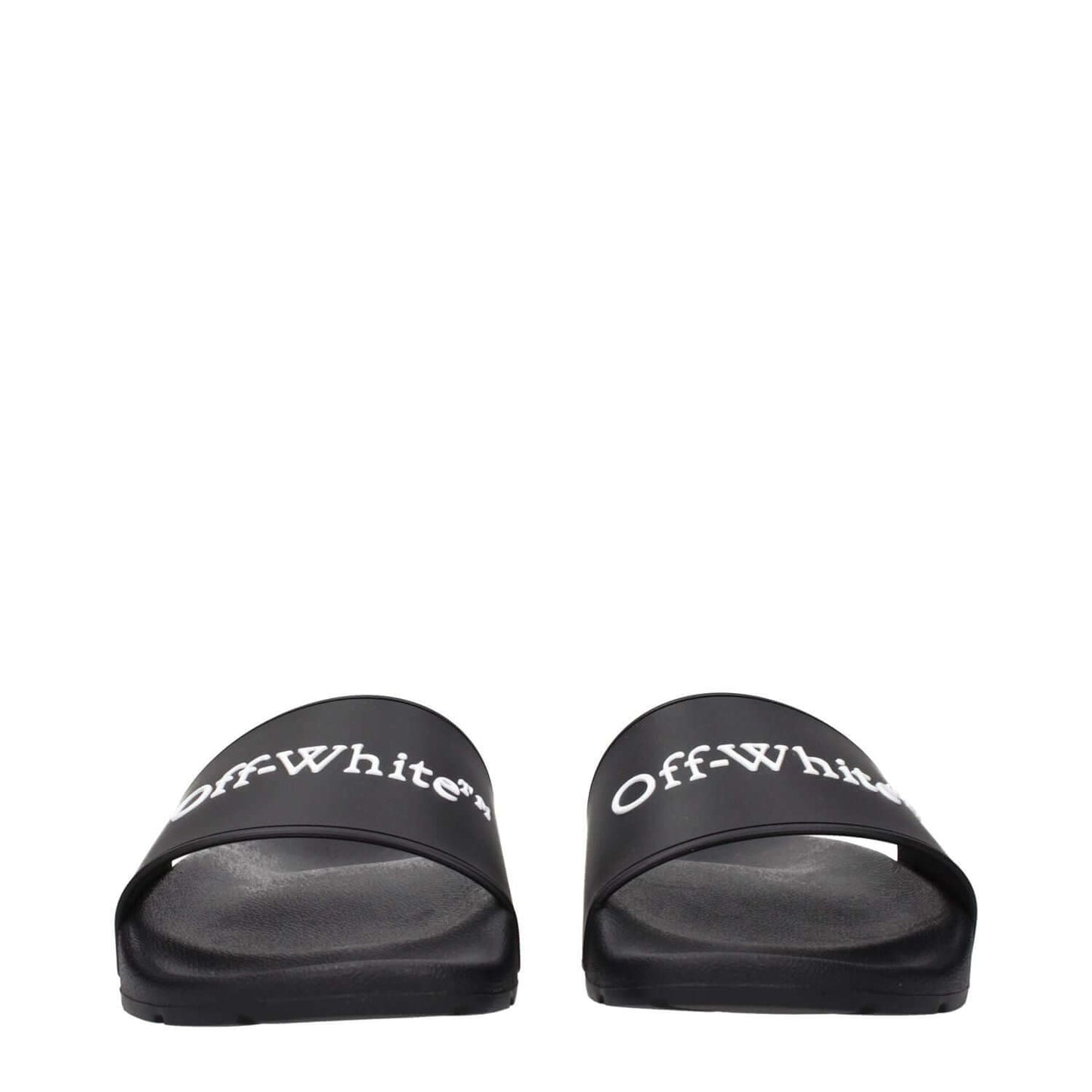 Off-White Black Cotton Slippers