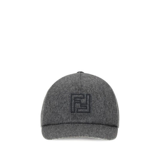 Fendi Gray Wool Cap (Baseball Hat)