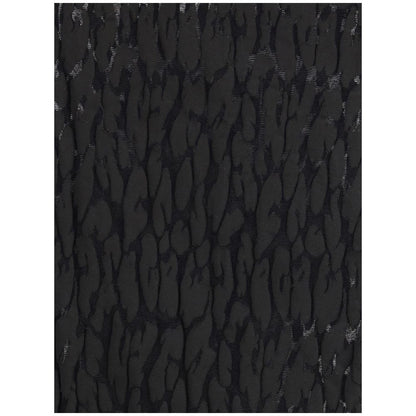 Wolford Black Polyamide Top with animalier pattern, featuring sheer and opaque textures for a bold and sophisticated look.