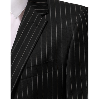 Dolce & Gabbana Dark Gray Stripes MARTINI 1 Button Suit Blazer