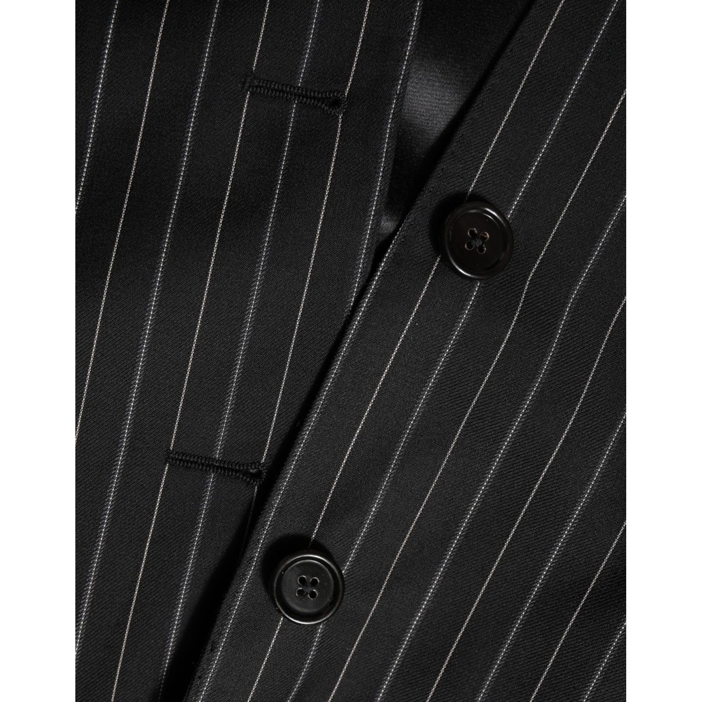 Dolce & Gabbana Dark Gray Stripes MARTINI 1 Button Suit Blazer