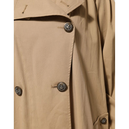 Dolce & Gabbana Khaki Double Breasted Trench Coat Jacket
