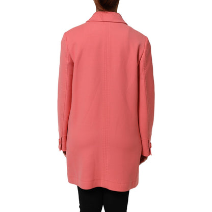 Dolce & Gabbana Pink Buttoned Down Trench Coat Jacket