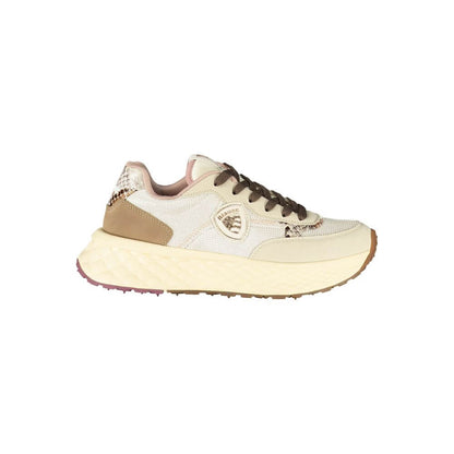 Blauer Beige Leather Women Sneaker