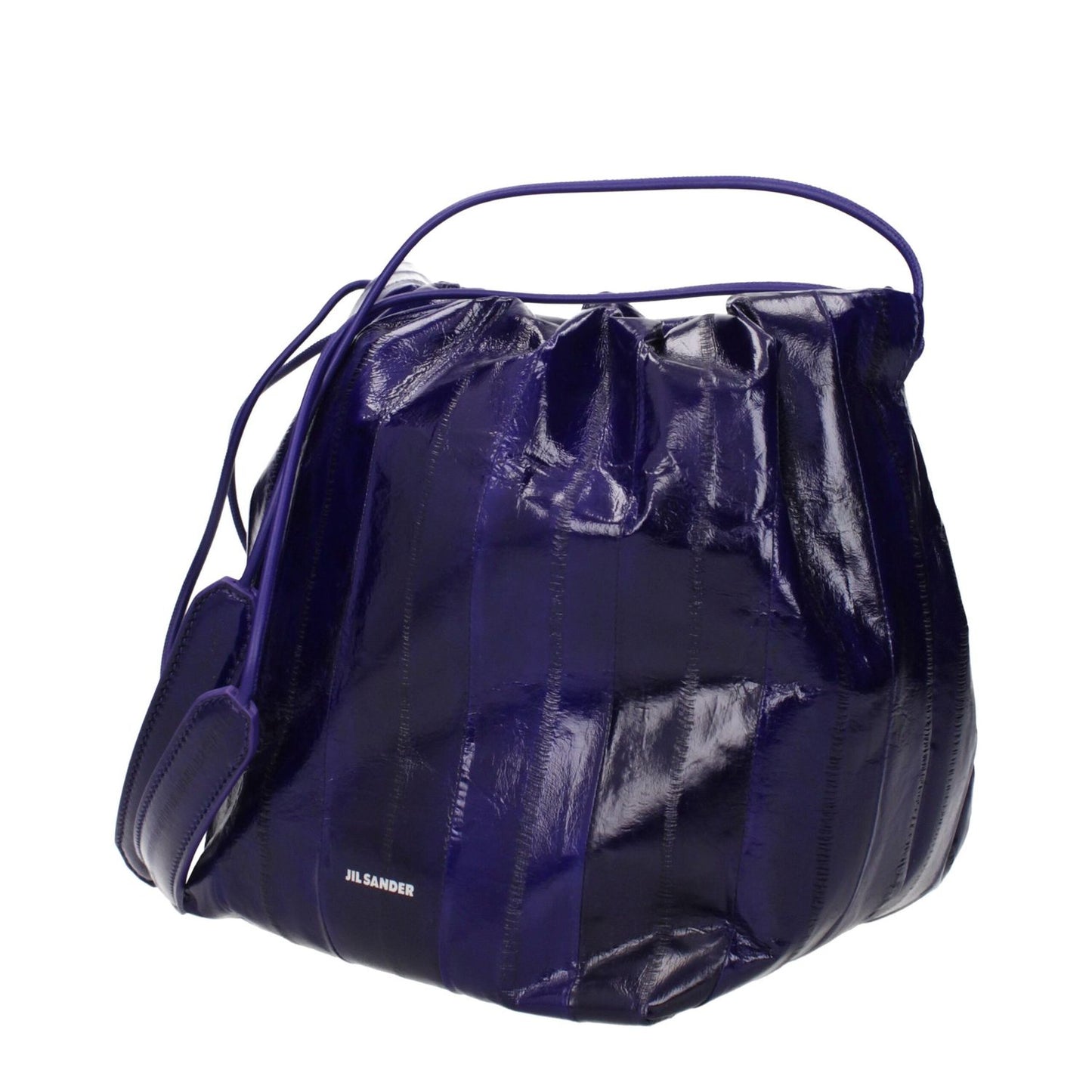 Jil Sander Purple Leather Shoulder Bag