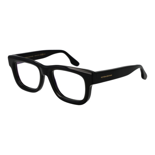 Victoria Beckham Black Acetate Glasses (Frames) full-rim rectangle style for women with demo lenses.